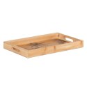 Tacka do przekąsek 45 x 31 x 5 cm Naturalny Drewno Rattan 3 Części Palma