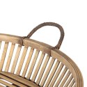 Tacka do przekąsek 50 x 50 x 9,5 cm Naturalny Rattan (2 Sztuk)