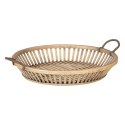 Tacka do przekąsek 50 x 50 x 9,5 cm Naturalny Rattan (2 Sztuk)