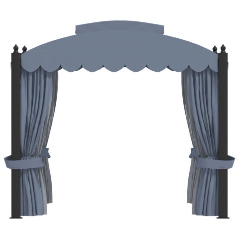 Altana ogrodowa z zasłonami, 3 x 4 m, antracytowa, aluminium Altana ogrodowa z zasłonami, 3 x 4 m, antracytowa, aluminium