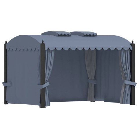 Altana ogrodowa z zasłonami, 3 x 4 m, antracytowa, aluminium Altana ogrodowa z zasłonami, 3 x 4 m, antracytowa, aluminium