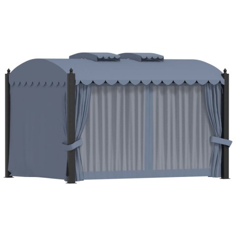 Altana ogrodowa z zasłonami, 3 x 4 m, antracytowa, aluminium Altana ogrodowa z zasłonami, 3 x 4 m, antracytowa, aluminium