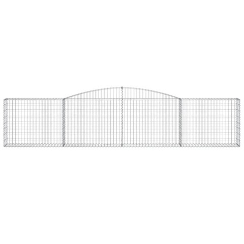 Kosze gabionowe, 5 szt, 400x30x80/100 cm, galwanizowane żelazo