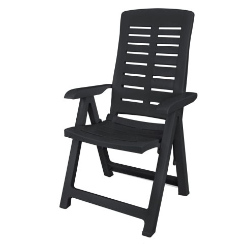 9-częściowy zestaw mebli ogrodowych z plastiku, antracytowy