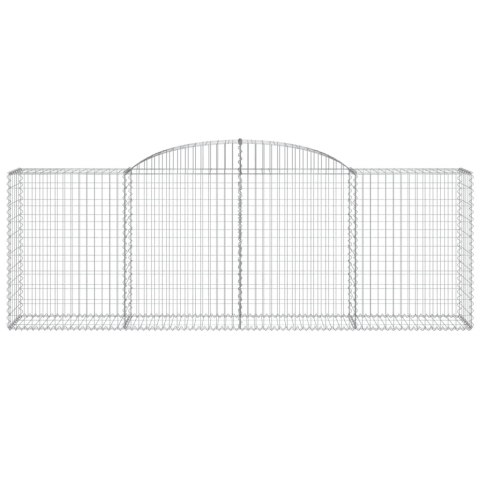 Kosze gabionowe, 5 szt, 300x50x100/120 cm, galwanizowane żelazo