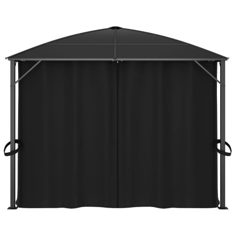 Altana ogrodowa z zasłonami, 400x300x265 cm, antracytowa Altana ogrodowa z zasłonami, 400x300x265 cm, antracytowa