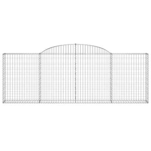 Kosze gabionowe, 6 szt, 300x30x100/120 cm, galwanizowane żelazo