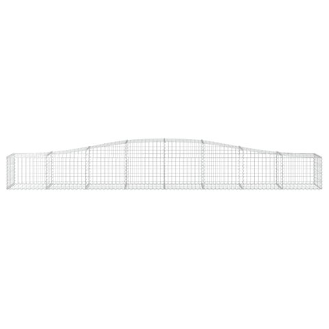 Kosze gabionowe, 6 szt, 400x50x40/60 cm, galwanizowane żelazo