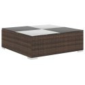 6-cz. zestaw wypoczynkowy do ogrodu, poduszki, rattan PE, brąz
