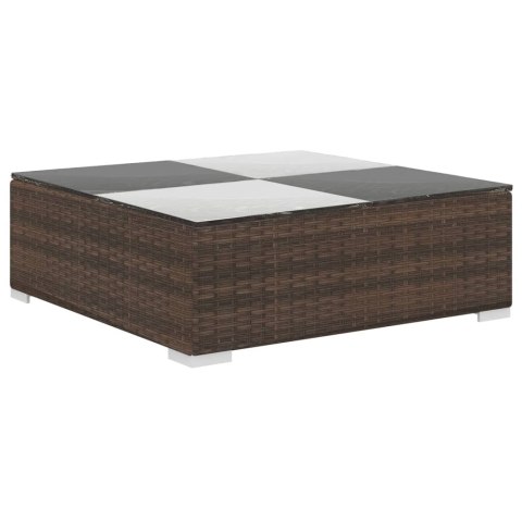 6-cz. zestaw wypoczynkowy do ogrodu, poduszki, rattan PE, brąz