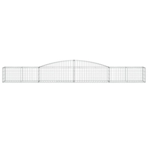 Kosze gabionowe, 5 szt, 400x50x40/60 cm, galwanizowane żelazo