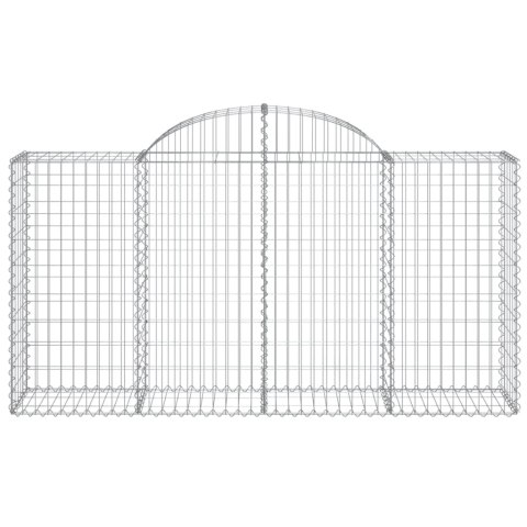 Kosze gabionowe, 6 szt, 200x50x100/120 cm, galwanizowane żelazo