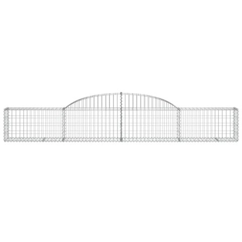 Kosze gabionowe, 8 szt., 300x30x40/60 cm, galwanizowane żelazo