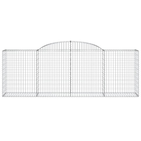 Kosze gabionowe, 4 szt, 300x50x100/120 cm, galwanizowane żelazo