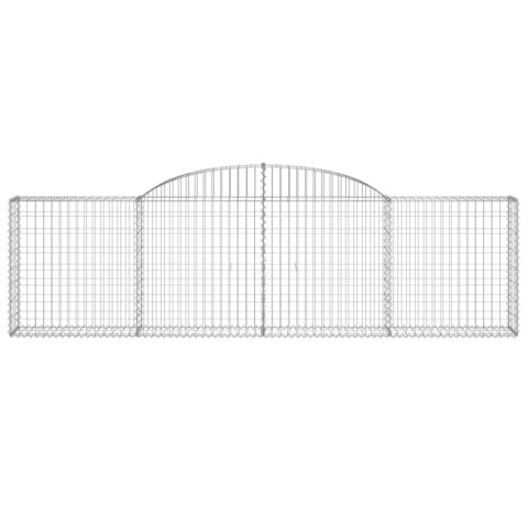 Kosze gabionowe, 5 szt., 300x30x80/100 cm, galwanizowane żelazo