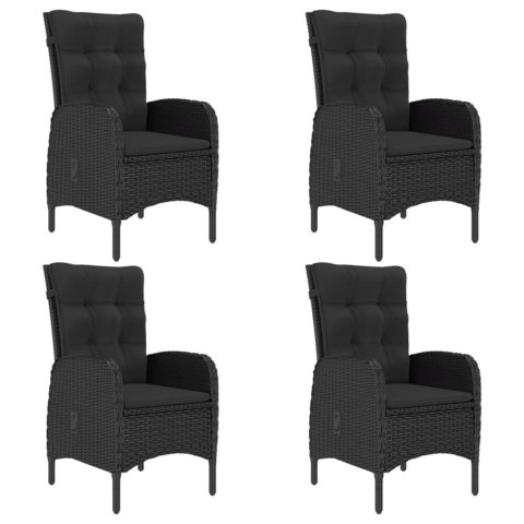 5-częściowy zestaw mebli ogrodowych, czarny