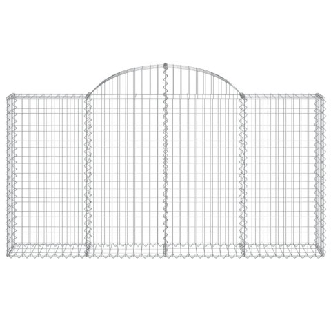 Kosze gabionowe, 6 szt, 200x30x100/120 cm, galwanizowane żelazo