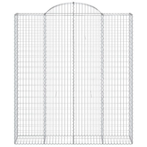 Kosze gabionowe, 4 szt, 200x50x220/240 cm, galwanizowane żelazo