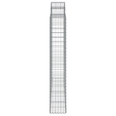 Kosze gabionowe, 6 szt, 200x50x180/200 cm, galwanizowane żelazo Kosze gabionowe, 6 szt, 200x50x180/200 cm, galwanizowane żelazo