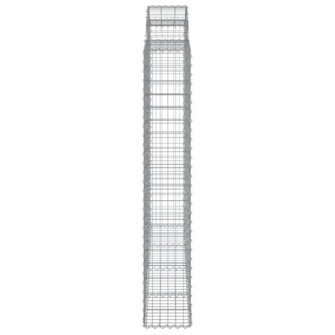 Kosze gabionowe, 7 szt, 200x50x180/200 cm, galwanizowane żelazo Kosze gabionowe, 7 szt, 200x50x180/200 cm, galwanizowane żelazo