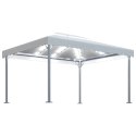 Altana ze sznurem lampek LED, 400x300 cm, kremowa, aluminium