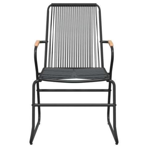 7-częściowy zestaw mebli ogrodowych, czarny, rattan PVC 7-częściowy zestaw mebli ogrodowych, czarny, rattan PVC