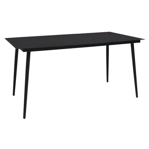 7-częściowy zestaw mebli ogrodowych, czarny, rattan PVC 7-częściowy zestaw mebli ogrodowych, czarny, rattan PVC