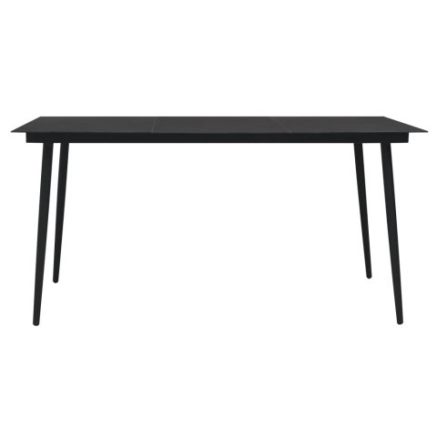 7-częściowy zestaw mebli ogrodowych, czarny, rattan PVC 7-częściowy zestaw mebli ogrodowych, czarny, rattan PVC