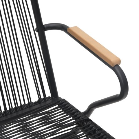 7-częściowy zestaw mebli ogrodowych, czarny, rattan PVC 7-częściowy zestaw mebli ogrodowych, czarny, rattan PVC