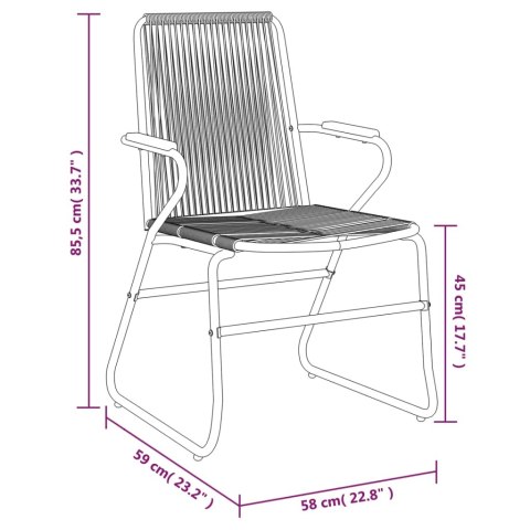 7-częściowy zestaw mebli ogrodowych, czarny, rattan PVC 7-częściowy zestaw mebli ogrodowych, czarny, rattan PVC