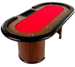 XXL stół do pokera Royal Flush, 213 x 106 x 75cm, czerwony