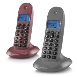 Telefon Bezprzewodowy Motorola C1002 (2 pcs) - Szary/Granat