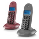 Telefon Bezprzewodowy Motorola C1002 (2 pcs) - Szary/Granat