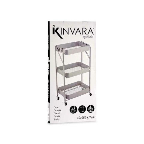 Wózek na Warzywa Kinvara B1148I-TJ Szary Stal Plastikowy 29,5 x 78,5 x 45,5 cm Wózek na Warzywa Kinvara B1148I-TJ Szary Stal Plastikowy 29,5 x 78,5 x 45,5 cm