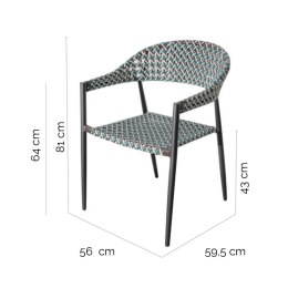 Záhradná stolička Nadia Aluminium