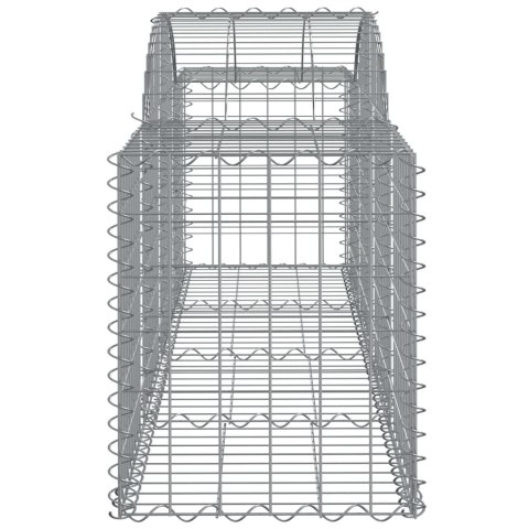Kosze gabionowe, 14 szt, 200x50x60/80 cm, galwanizowane żelazo Kosze gabionowe, 14 szt, 200x50x60/80 cm, galwanizowane żelazo