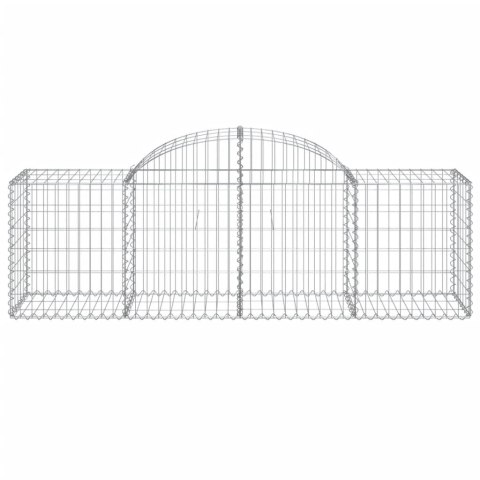 Kosze gabionowe, 18 szt, 200x50x60/80 cm, galwanizowane żelazo