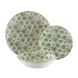 Zestaw Obiadowy Versa Amada Kolor Zielony Porcelana 18 Części