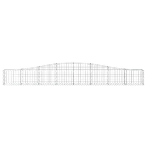 Kosze gabionowe, 10 szt, 400x30x40/60 cm, galwanizowane żelazo Kosze gabionowe, 10 szt, 400x30x40/60 cm, galwanizowane żelazo