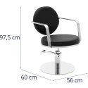 Fotel fryzjerski barberski kosmetyczny wys. 47-62 cm NORWICH - czarny
