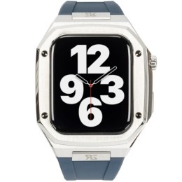 Ralph Giallo Etui Apple Watch 45 mm Noce srebrne z niebieskim paskiem