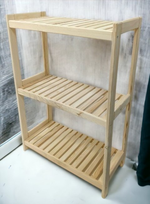 Regał drewniany, 3 półki, 93 x 80 x 33 cm Regał drewniany, 3 półki, 93 x 80 x 33 cm