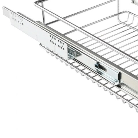 JAGO Zestaw 2 szuflad teleskopowych, 36 x 44 x 14 cm, chrom