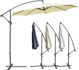 MIADOMODO parasol składany z uchwytem, 300 cm, beżowy