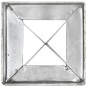 Kołki gruntowe, 12 szt., srebrne, 10x10x76 cm, stal