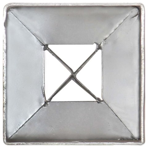 Kołki gruntowe, 12 szt., srebrne, 7x7x90 cm, stal galwanizowana Kołki gruntowe, 12 szt., srebrne, 7x7x90 cm, stal galwanizowana