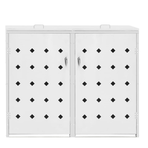 Podwójna osłona na kosze na śmieci, 240 L, stal nierdzewna