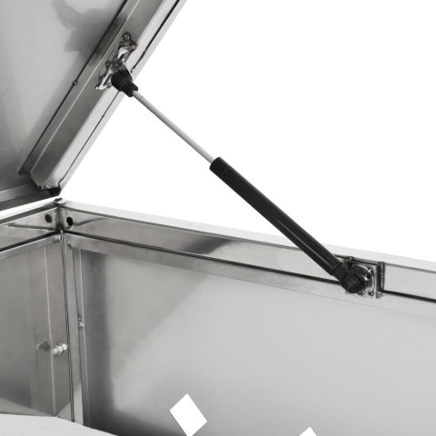 Podwójna osłona na kosze na śmieci, 240 L, stal nierdzewna