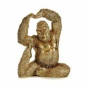 Figurka Dekoracyjna Yoga Goryl Złoty 14 x 30 x 25,5 cm (3 Sztuk)