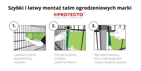 Taśma ogrodzeniowa ROLKA 26mb BASIC 19cm PROTECTO™ ZIELONA Taśma ogrodzeniowa ROLKA 26mb BASIC 19cm PROTECTO™ ZIELONA